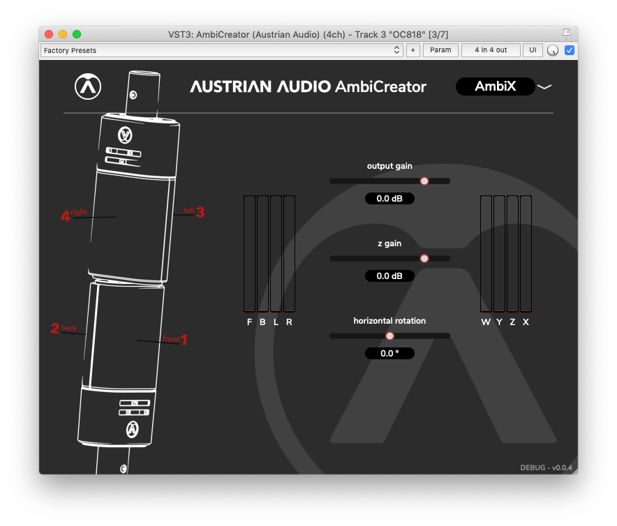 Austrian Audio AmbiCreator Plugin Screenshot